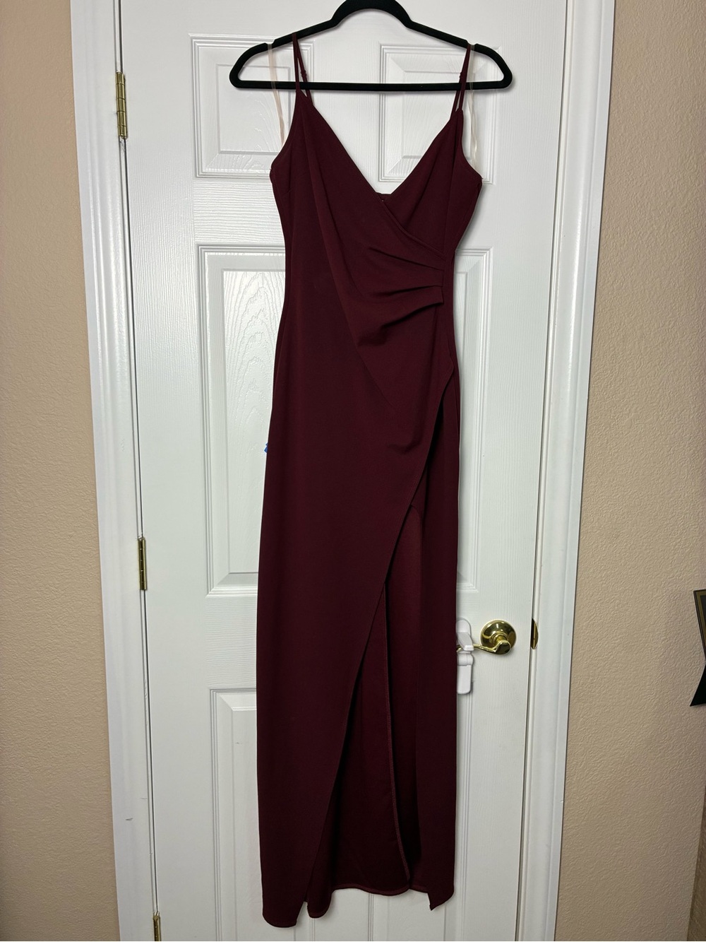 Emerald Sundae Burgundy Wrap Maxi Dress Size L